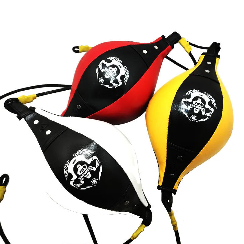 Black and red diamond pattern inflatable boxing speed ball with inflation needle