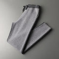 Men's cashmere wool blend half turtleneck zipper cardigan suit with trousers in winter colours
