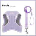 Brown cloth cat harness with chest strap design and pulling rope attachment, adjustable for sizes XXS to M