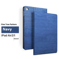 Universal sleep bracket protective cover for Apple iPads in sapphire blue colour with anti-fall mechanism