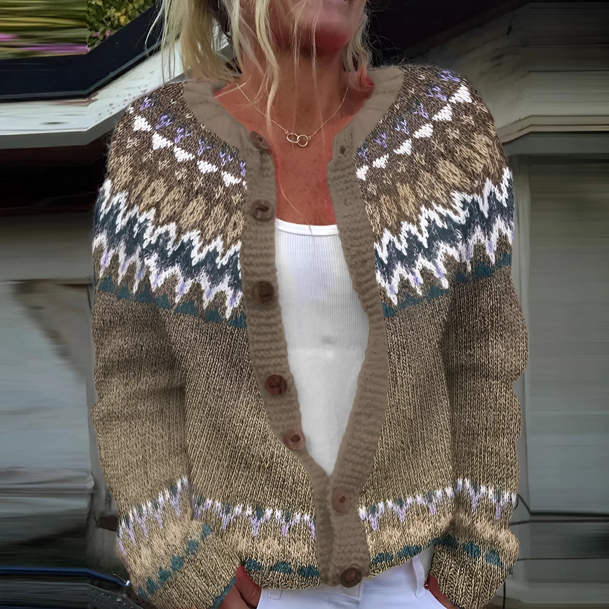 Women's loose spandex cardigan coat with long regular sleeves and digital 3D print, Style 1, sizes S to 5XL