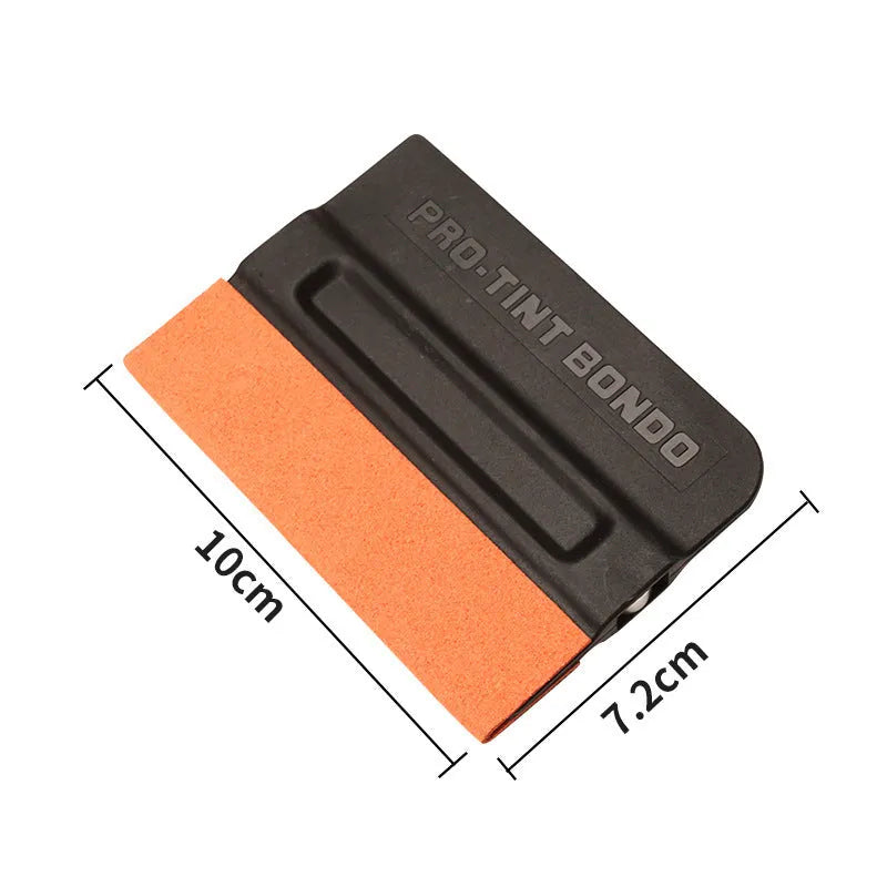 Faux deerskin magnet scraper with four textured heads for car colour changing film removal