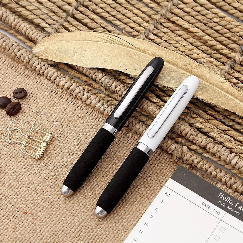 EVA Metal Cap Mini Ballpoint Pen with metal body, 1.0mm tip, and seven colour options on white background
