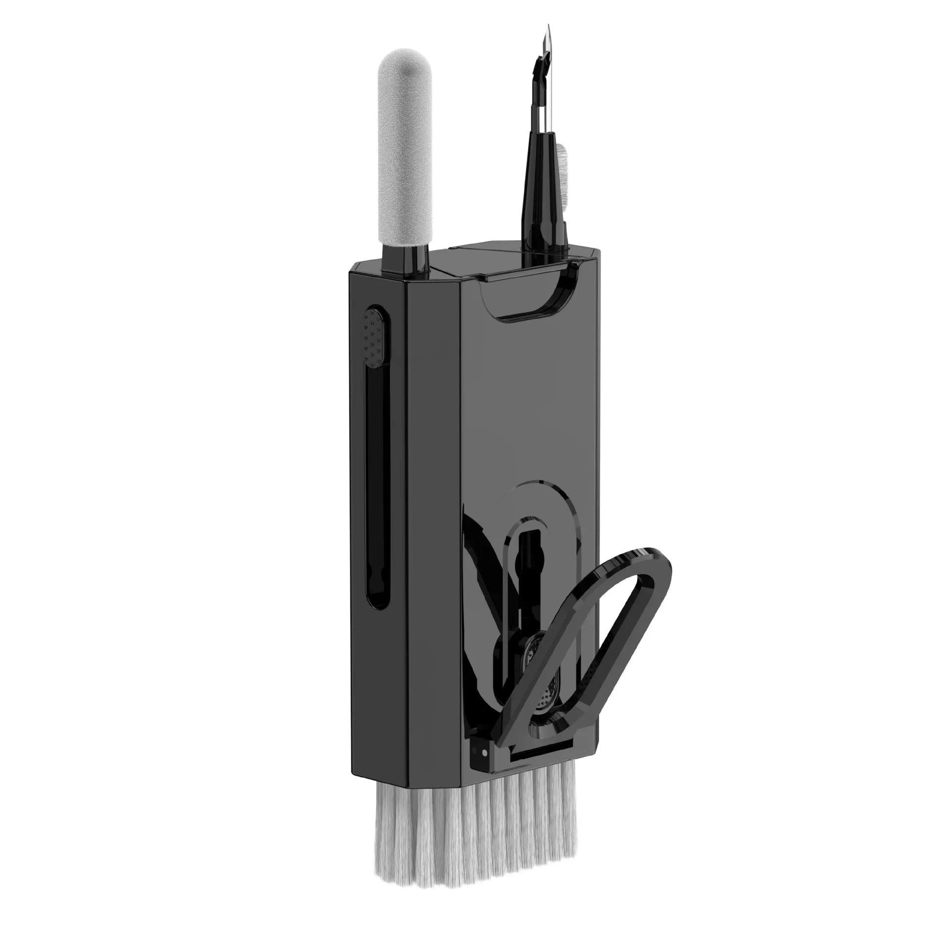 5-in-1 electronic screen cleaner kit with flocking sponge, brush and metal tip