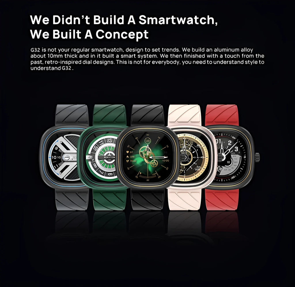 Bluetooth smart sports watch with a colourful silicone wristband and a square touchscreen display