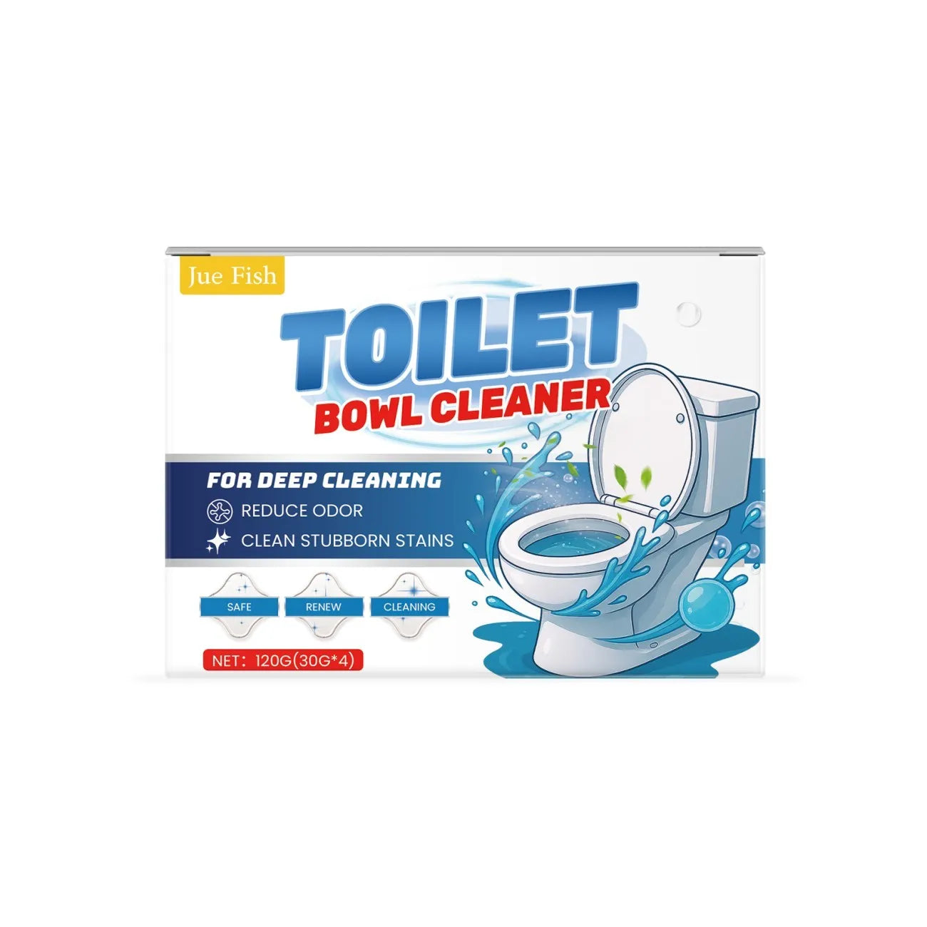 Toilet cleaning powder sachets with sodium bicarbonate formula for removing urine stains and odours