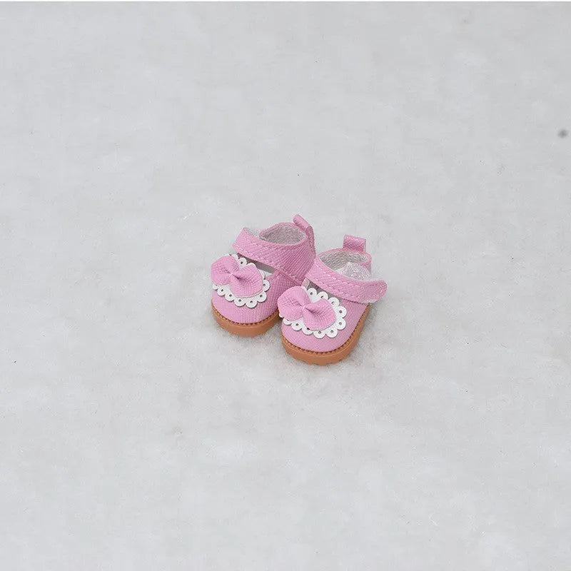 17cm doll replacement shoes in PU leather with 3.5-3.8cm heel options for 15-35cm dolls