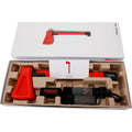 Red plastic Home Fitness Axe Muscle Trainer for strength training and muscle conditioning exercises