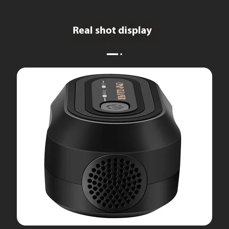 Black desktop ozone respiratory disinfection machine for household ventilator sterilisation with USB power and data cable