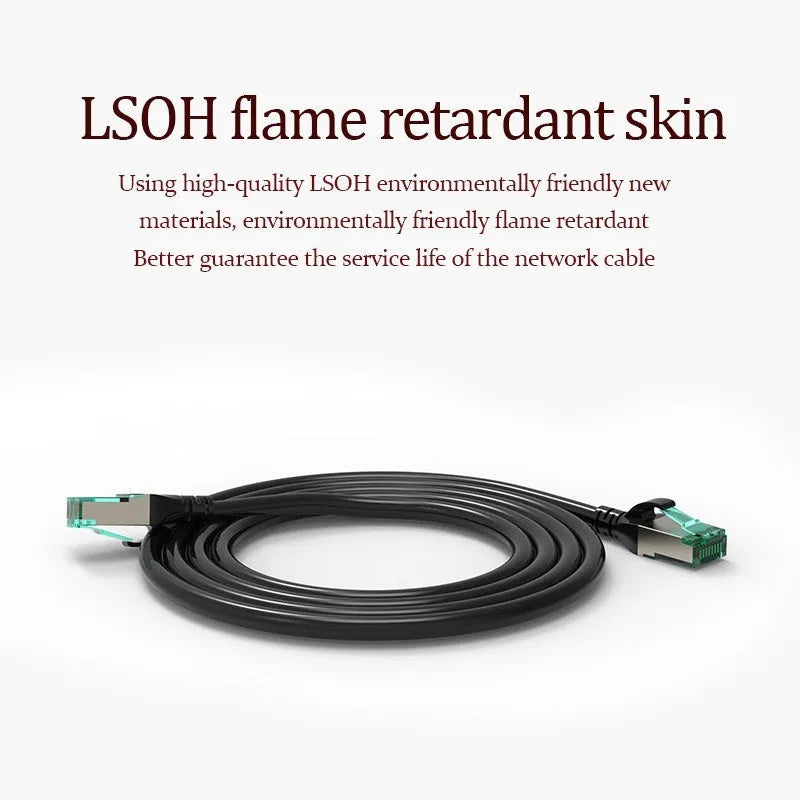 Finished network cable with attached acrylic charm accessory