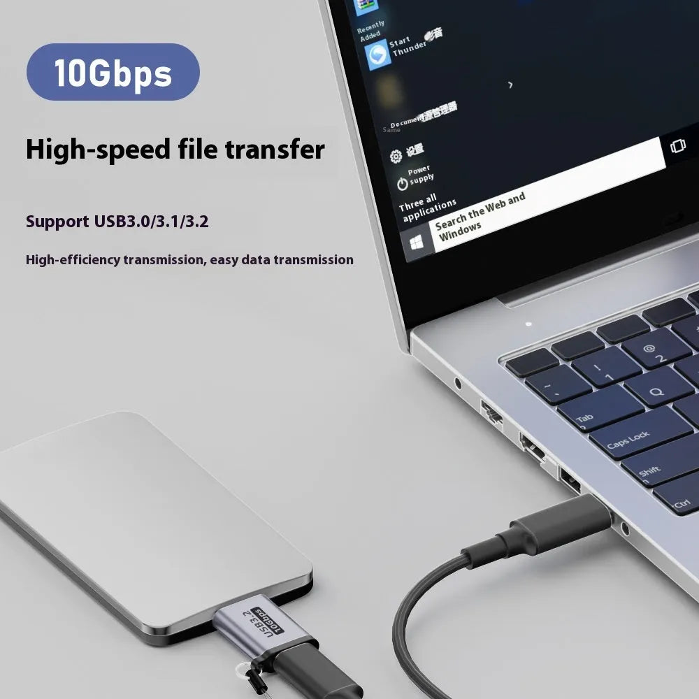 USB AM to Micro-B adapter with four interface options for connecting old hard drives and phones