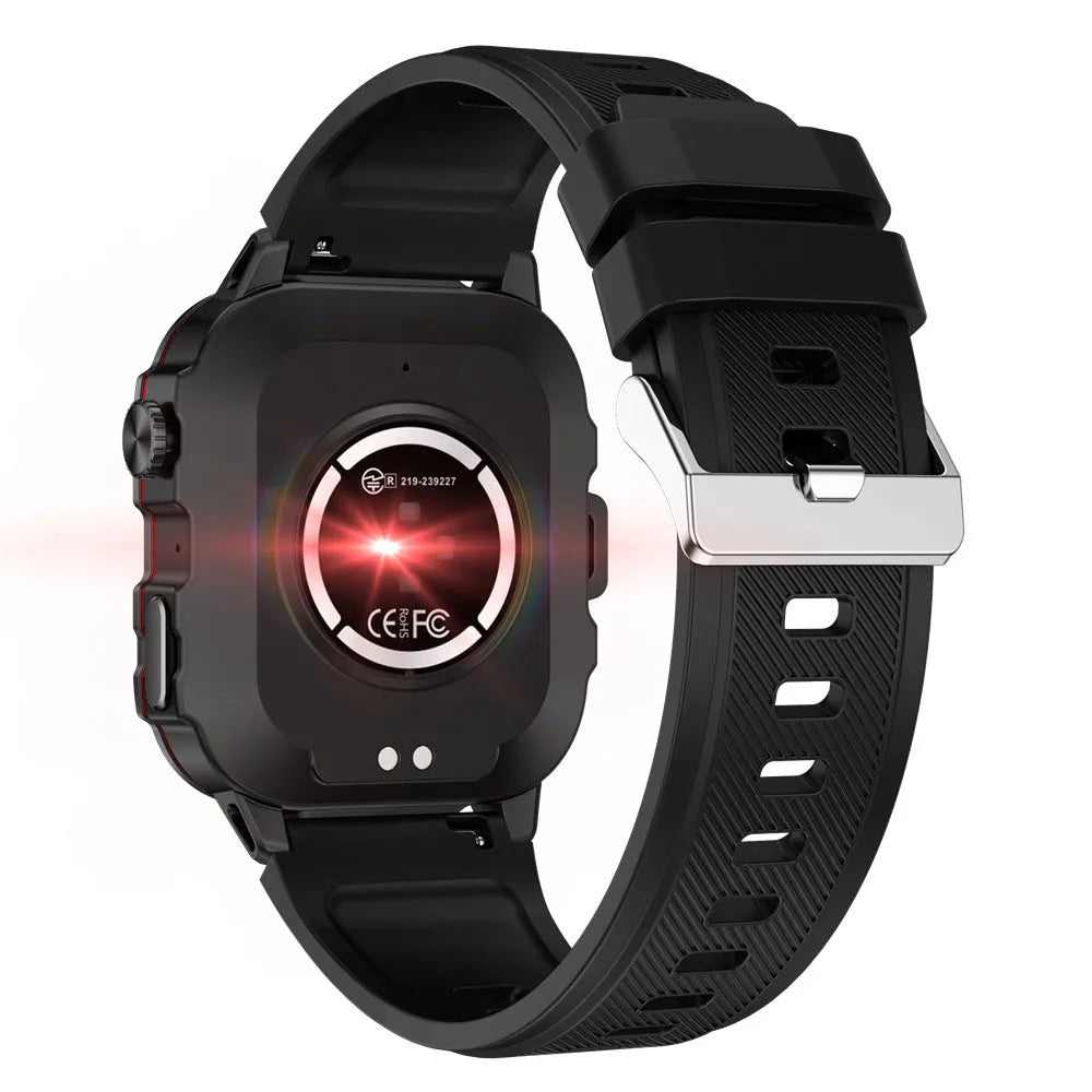 QX11 Smart Bluetooth Watch in black with zinc alloy case and TFT screen for health monitoring