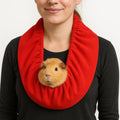 Small pet scarf in red, blue, or black, lightweight 227g warm outdoor neck accessory for dogs and cats