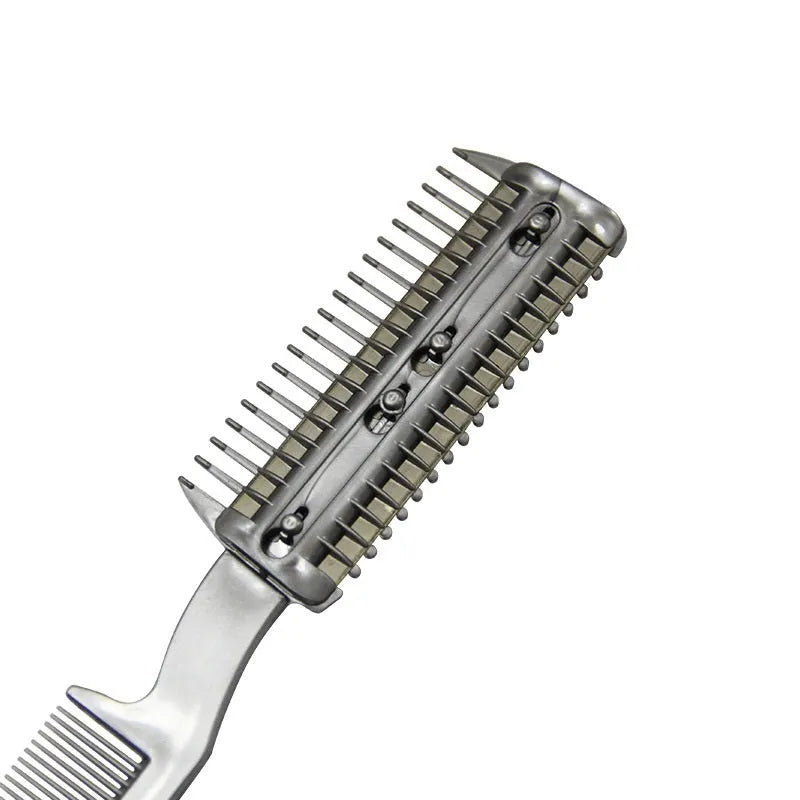 Plastic pet hair cleaning comb with free replacement blade for dog and cat grooming