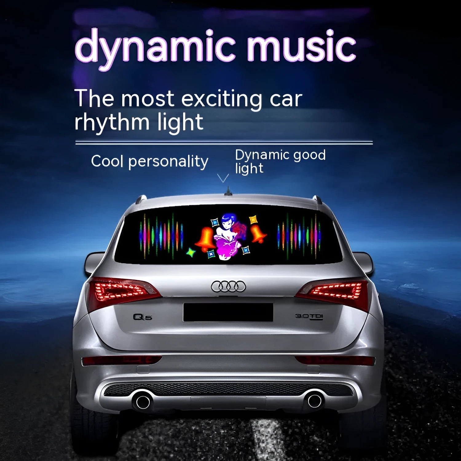 Car interior voice control music rhythm light with electroluminescent panel