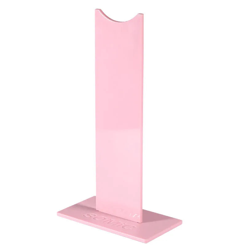 Pink and black detachable headset bracket with non-slip silicone base for gaming headphones