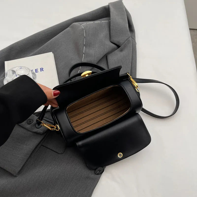 Women's shoulder messenger bag in PU leather with letter personalisation, shown in beige colour with stitching details