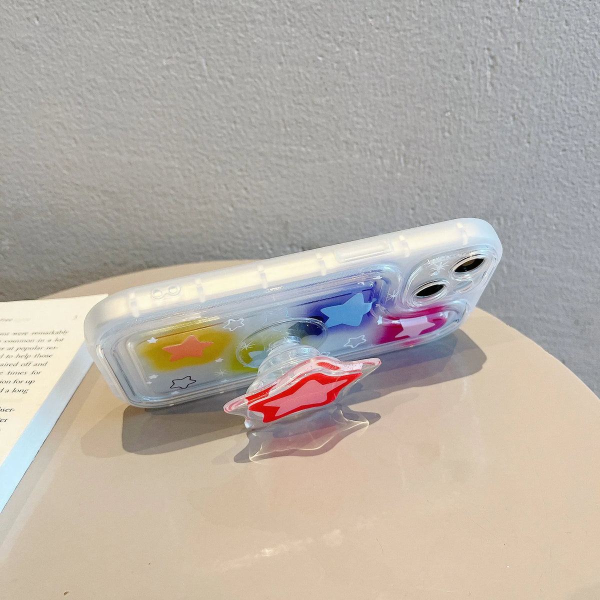 Blooming Colour XINGX Bracket Phone Case with anti-fall TPU cover for iPhone models