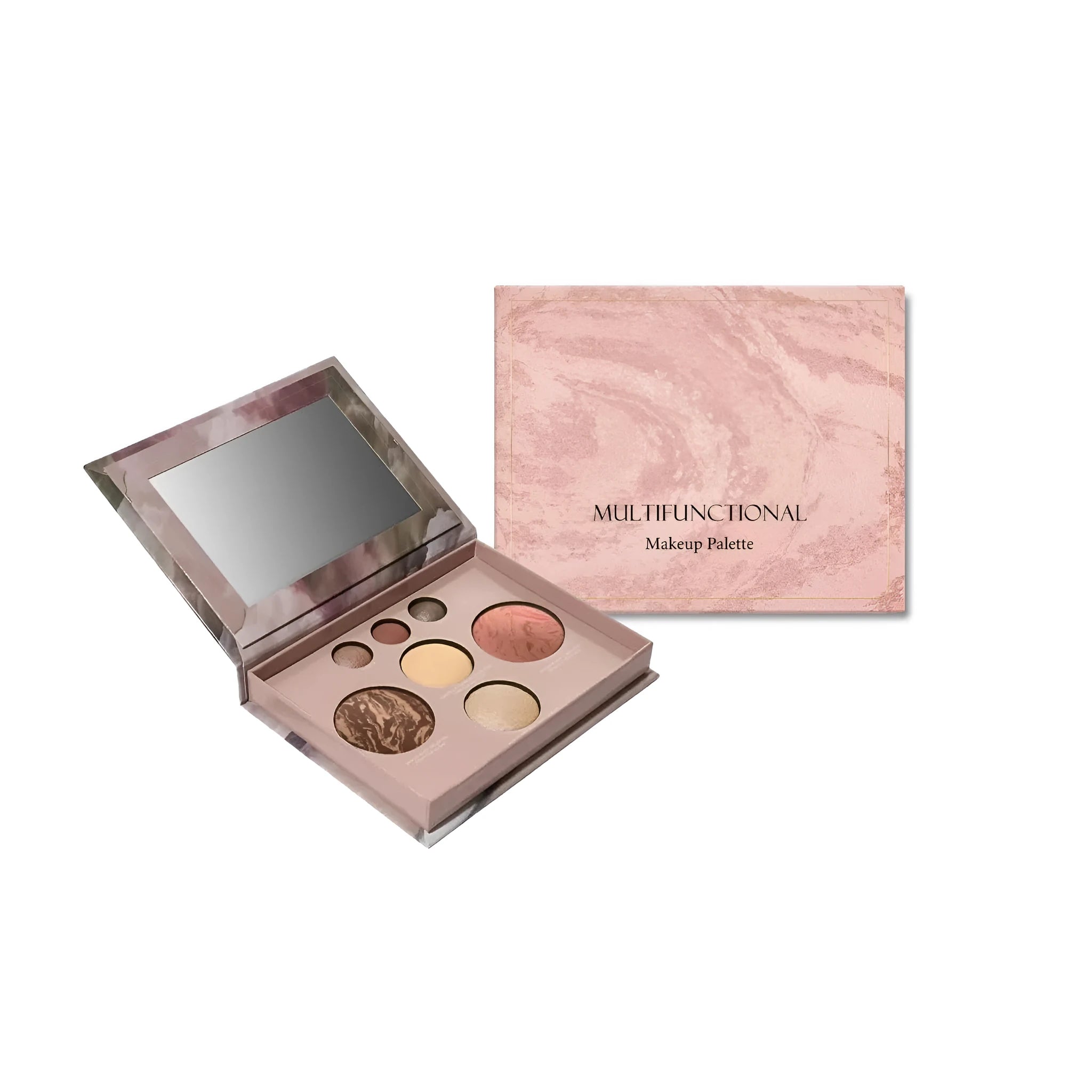 Three-compartment makeup organiser tray set with cosmetic-grade materials