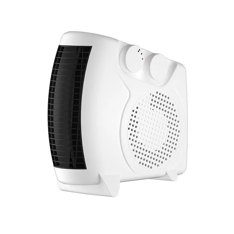 White compact electric heater with adjustable power settings for small rooms under 10 square metres