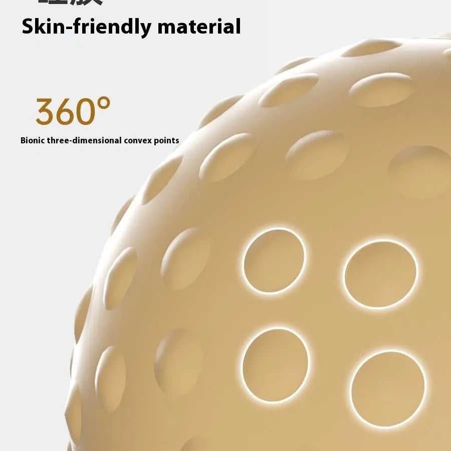 Massage ball with double-ball design for cold and hot compress therapy
