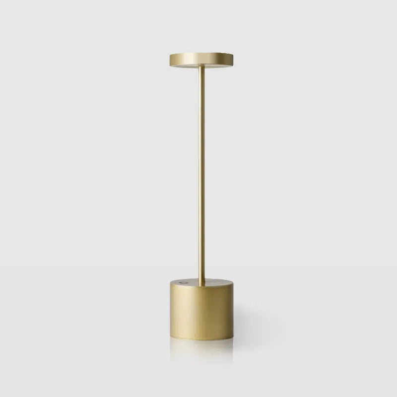 All-aluminium rechargeable LED desk lamp with touch dimming control in silver finish
