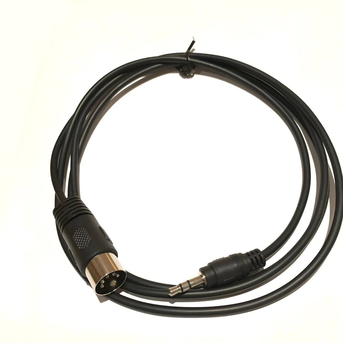 3.5mm audio plug rotary wiring cable with bare copper core and copper wire, single audio line