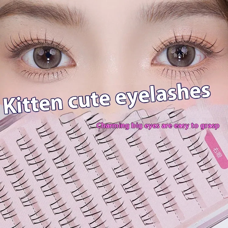 Kitten's Paw 12-row segmented lower eyelashes with 4-5-6mm lengths and pointed tails