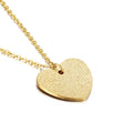 Women's silver titanium steel necklace with a geometric heart pendant