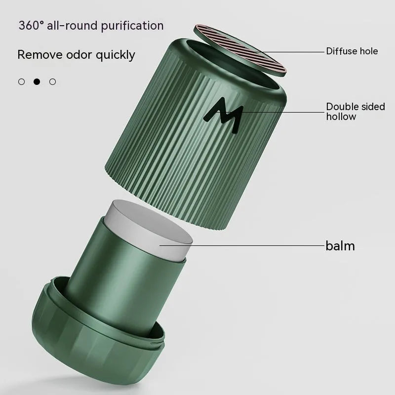 10cm by 6cm solid car aromatherapy cup for odour removal and fragrance in Classic Gulong, Gardenia, Romantic Encounter, or Velvet Rose scents.