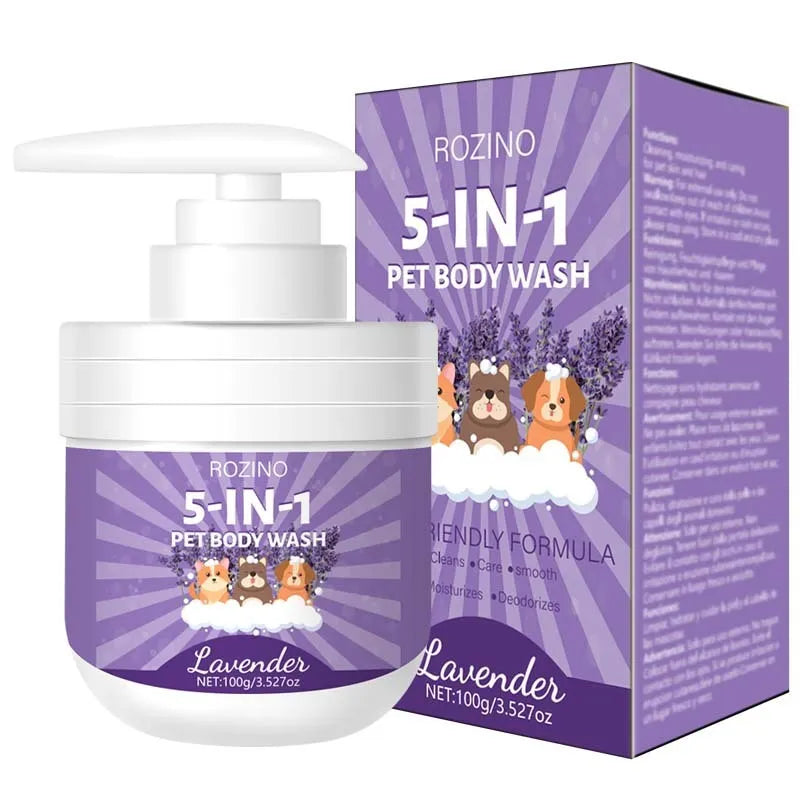 100g pet shower gel in plastic bottle for dogs and cats with sterilisation and deodorising properties