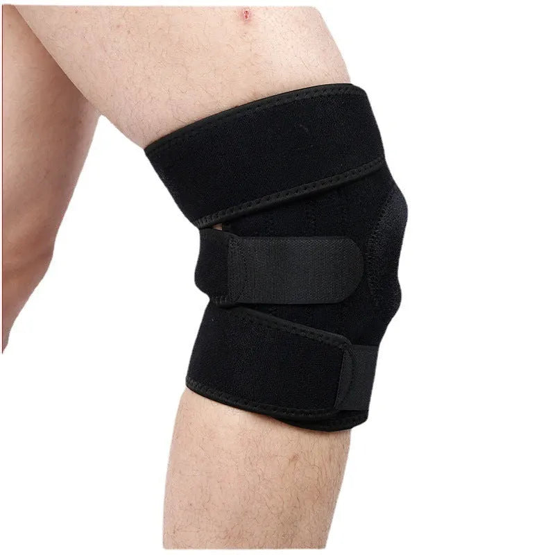 Spring support knee pad made from nylon mercerised cloth for sports like running and basketball