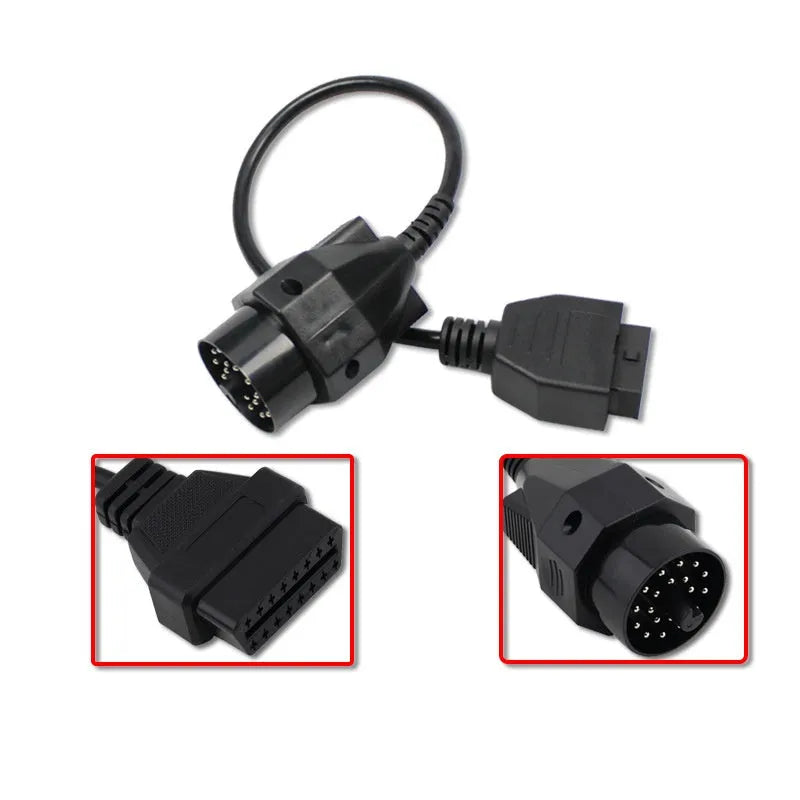 BMW 20-pin to OBD2 16-pin diagnostic connector adaptor cable for vehicle scanner compatibility