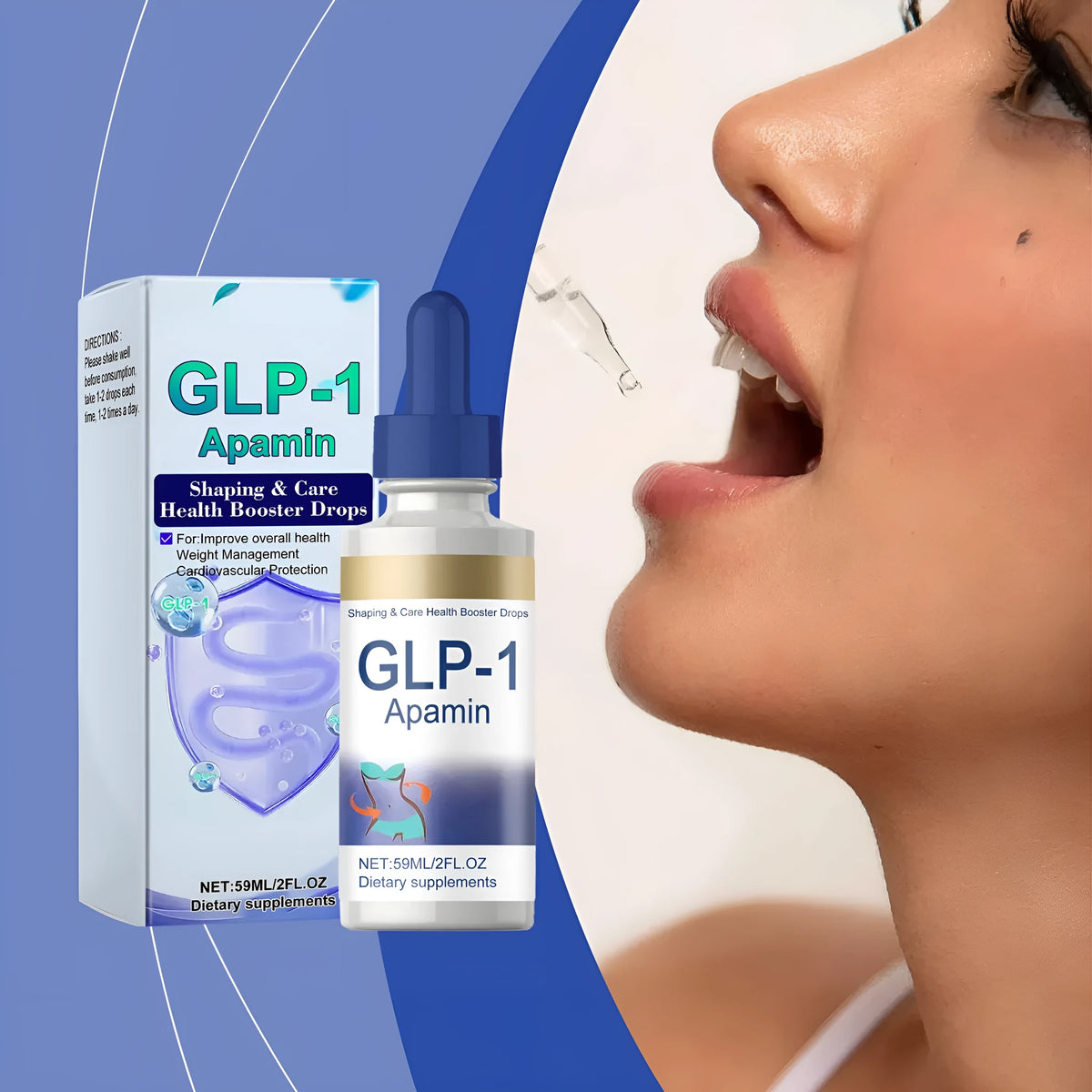 59ml bottle of nourishing skin elastic body care drops, a moisturising serum for body care.