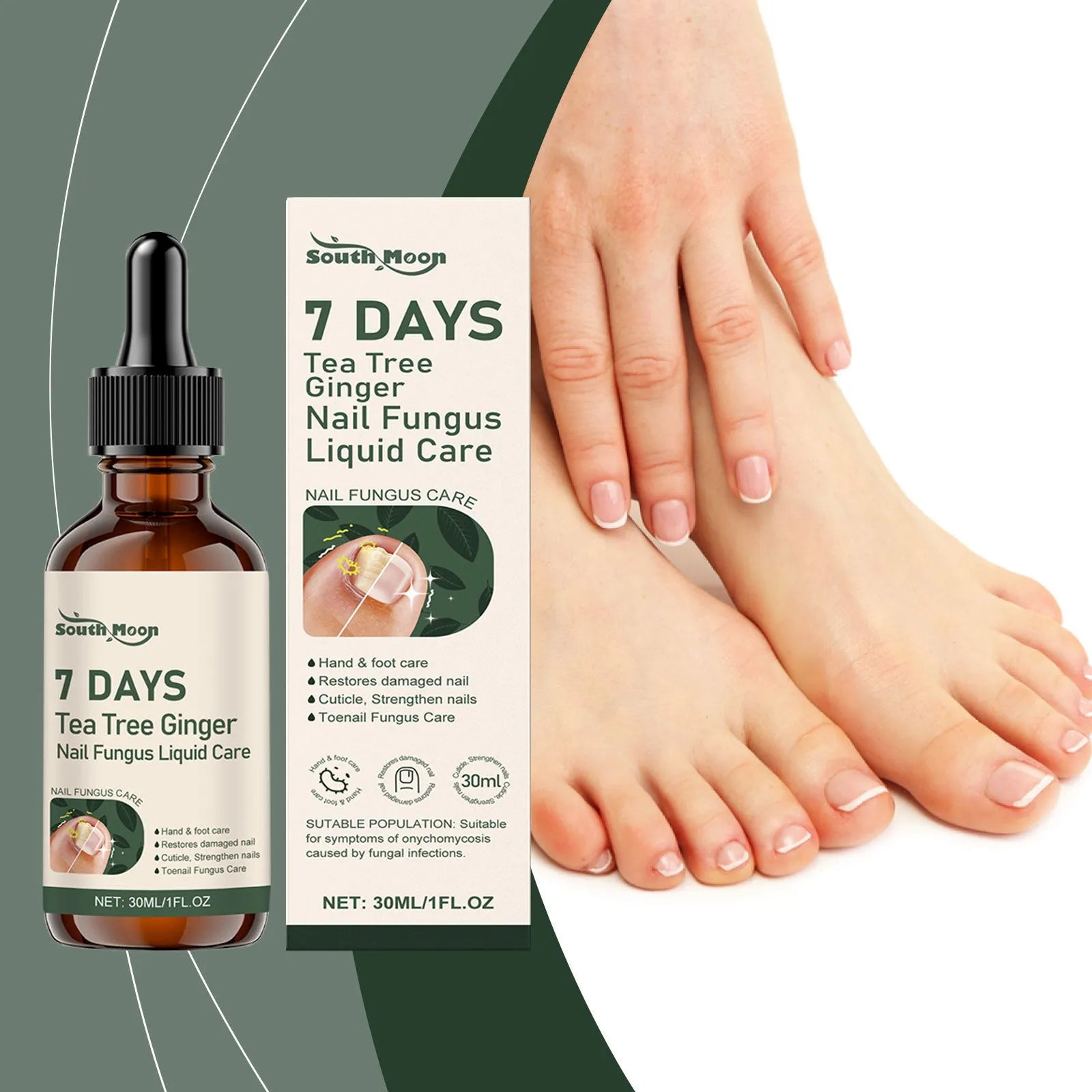 30ml nail care solution bottle with mild brightening and nourishing formula for daily nail treatment