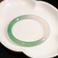 Traditional chalcedony jade bracelet with half-mountain pattern in natural stone beads
