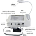 White nail polishing machine with vacuum function showing four-in-one grinding capabilities