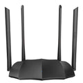 AC8 dual-band wireless gigabit router with multiple LAN ports on a desk.