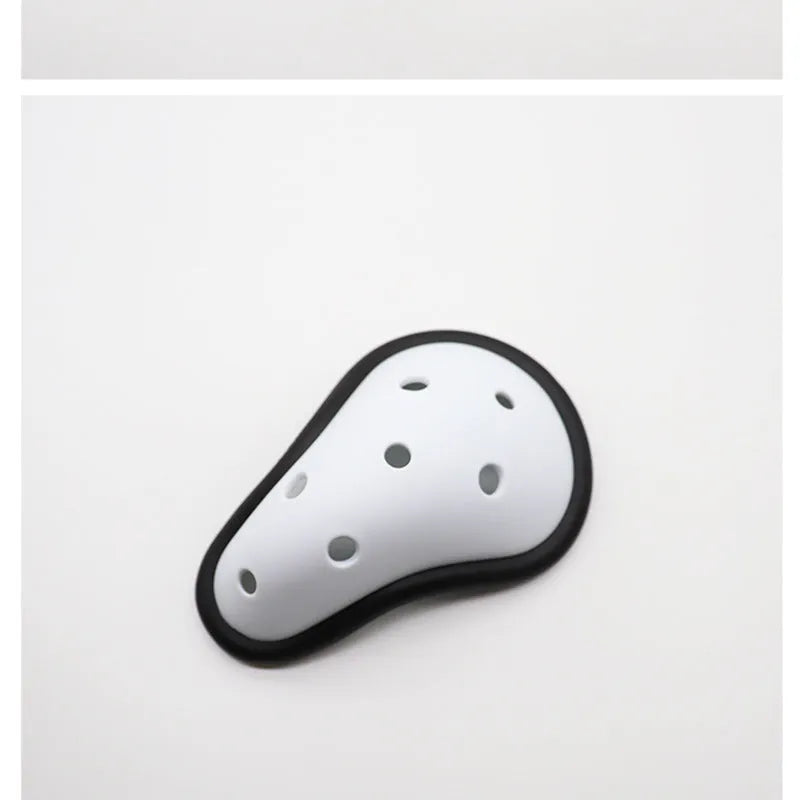 Rubber genital protector for hockey, rugby, boxing, Sanda, and fighting sports in adult and children's sizes