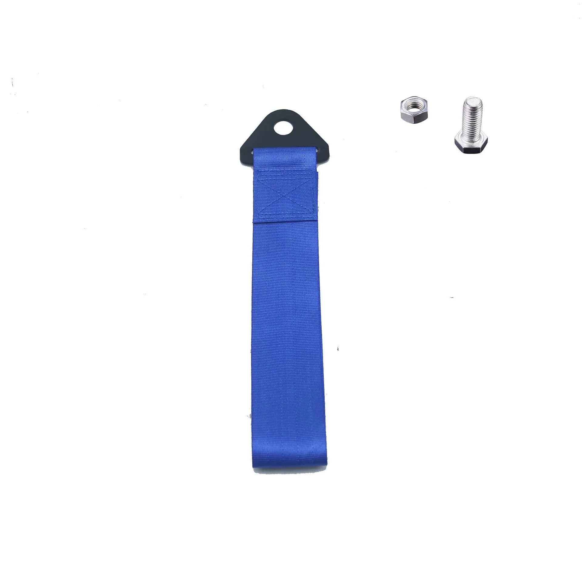 Automotive trailer rope with front bumper ribbon in red, blue, purple, gold, or black colour options