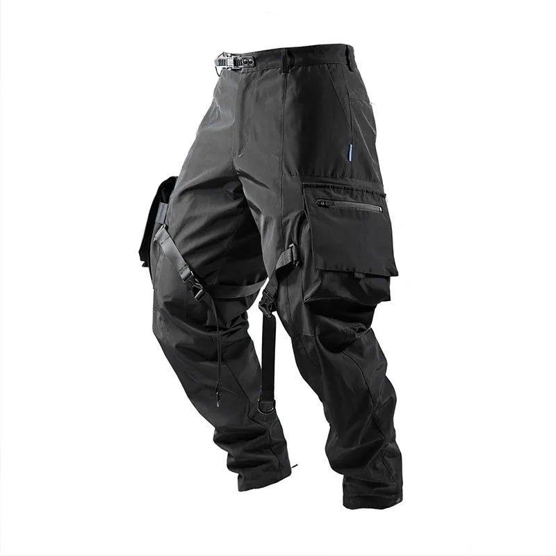 Waterproof paratrooper trousers in 100% polyester fibre with straps, thick section, sizes S to XL