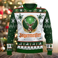 Round neck printed pullover sweater in polyester blend, straight fit, sizes XS to 3XL, colours EL2099 and EL2100