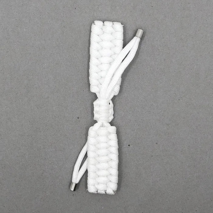 Black paracord braided smartwatch strap with buckle for Apple Watch and Samsung Huawei models.