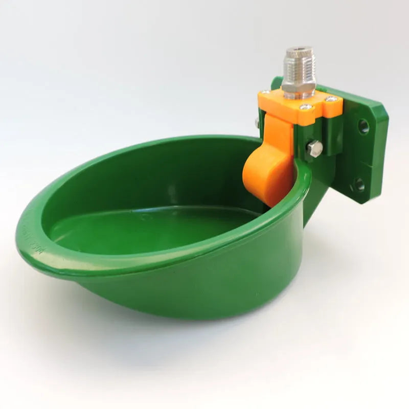 Green plastic automatic water nozzle drinking bowl for sheep and pig farming equipment
