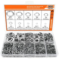 304 stainless steel spring lock washer combination box with 900 pieces covering 2-12mm diameters