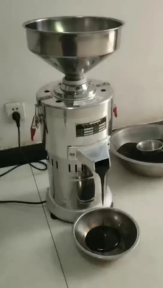 Stainless steel electric grinding machine with 100mm wheel for nut and seed pastes