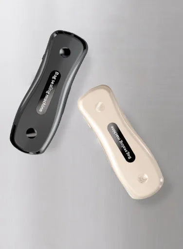 Portable USB rechargeable food sealing machine in milky white with magnetic patch