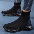 Women's casual sock boot shoes with mesh upper and flat sole in Terracotta Warriors colour