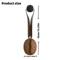 Brown coffee bean-shaped dog chew toy with textured surface and integrated cotton rope knot