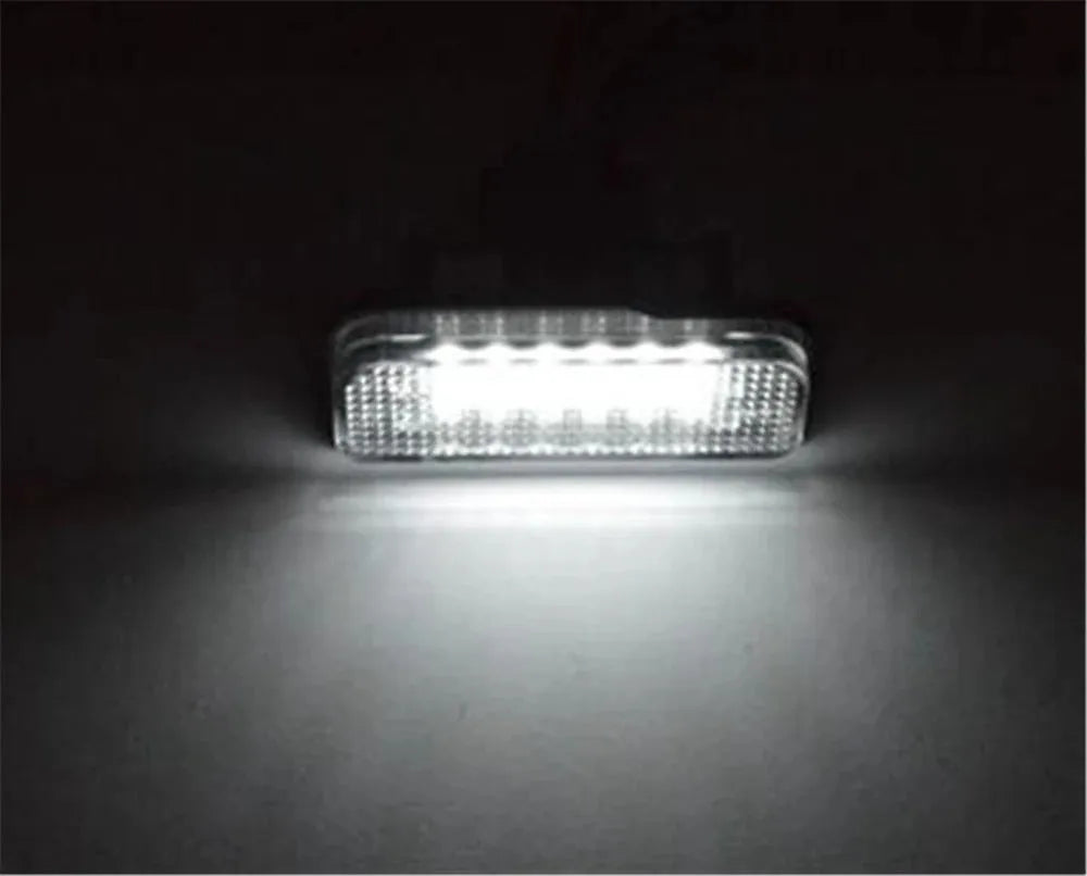 Mercedes Benz compatible LED license plate light unit with white PC housing